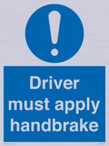 Driver must apply handbrake